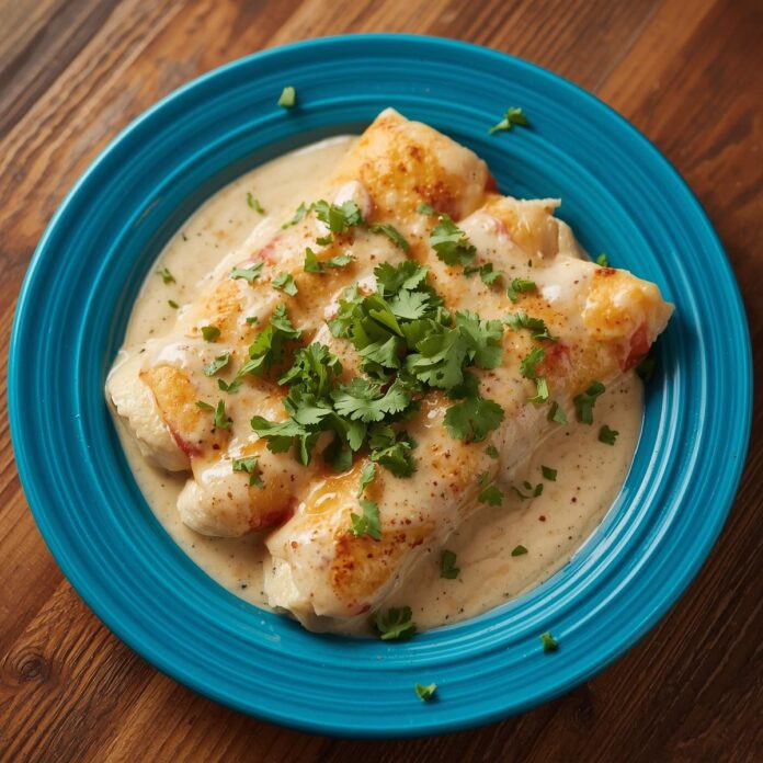 High Protein White Sauce Chicken Enchiladas – Creamy and Satisfying