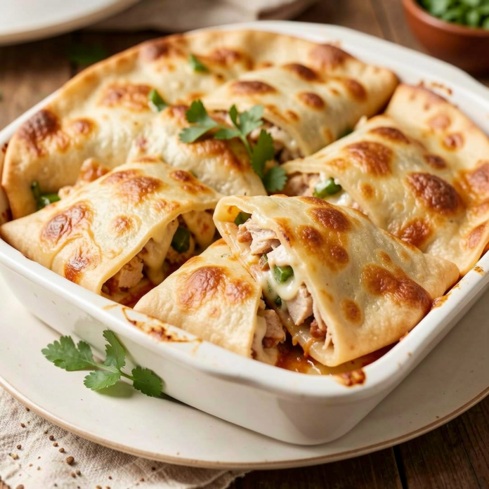 Baked Chicken Chimichangas