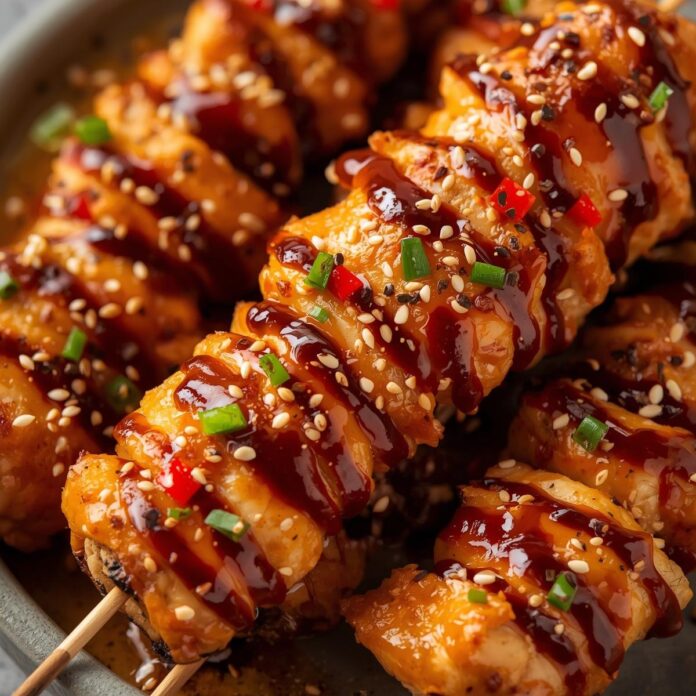 Bang Bang Chicken Skewers