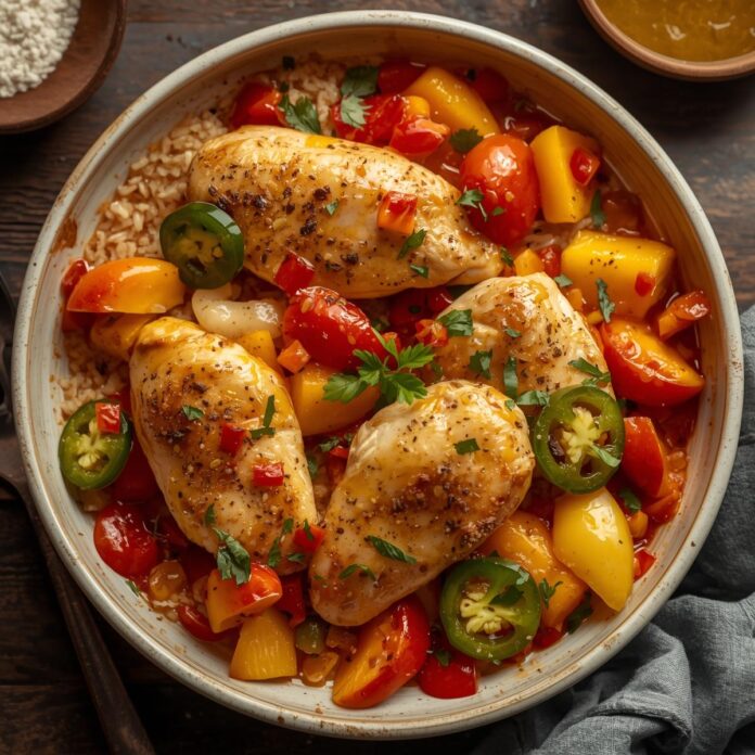Jalapeno Peach Chicken
