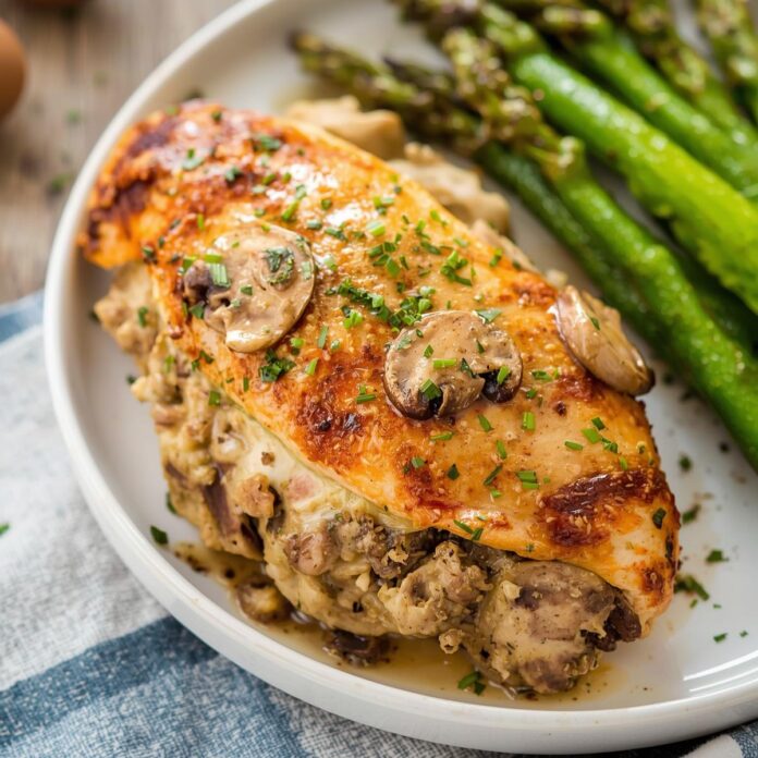 Mushroom Stuffed Chicken Breast