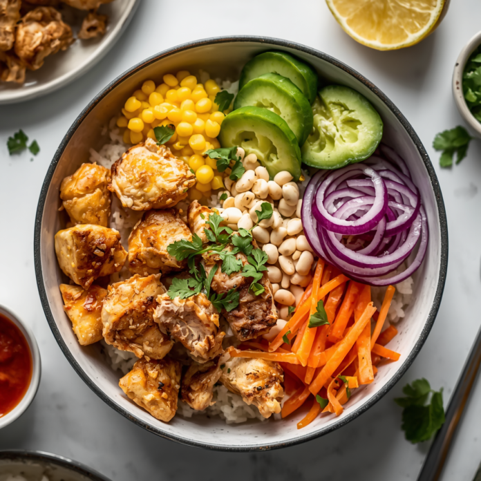 Coconut Chicken Rice Bowl – Easy High Protein Dinner Idea