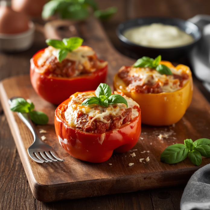 Creamy Pizza Stuffed Bell Peppers – Better Than Pizza Night