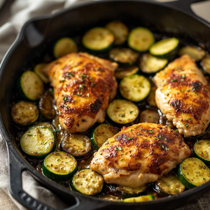 Easy Baked Chicken and Zucchini – Healthy Weeknight Dinner