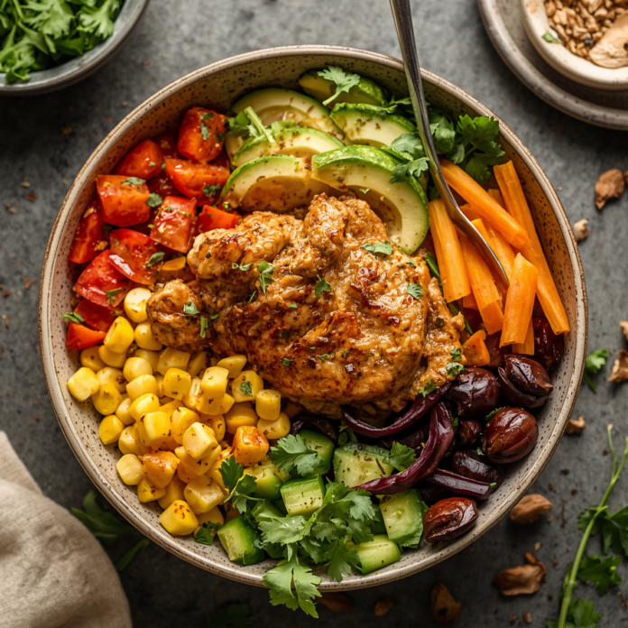 Street Corn Chicken Bowl – High Protein, Creamy and Loaded with Flavor