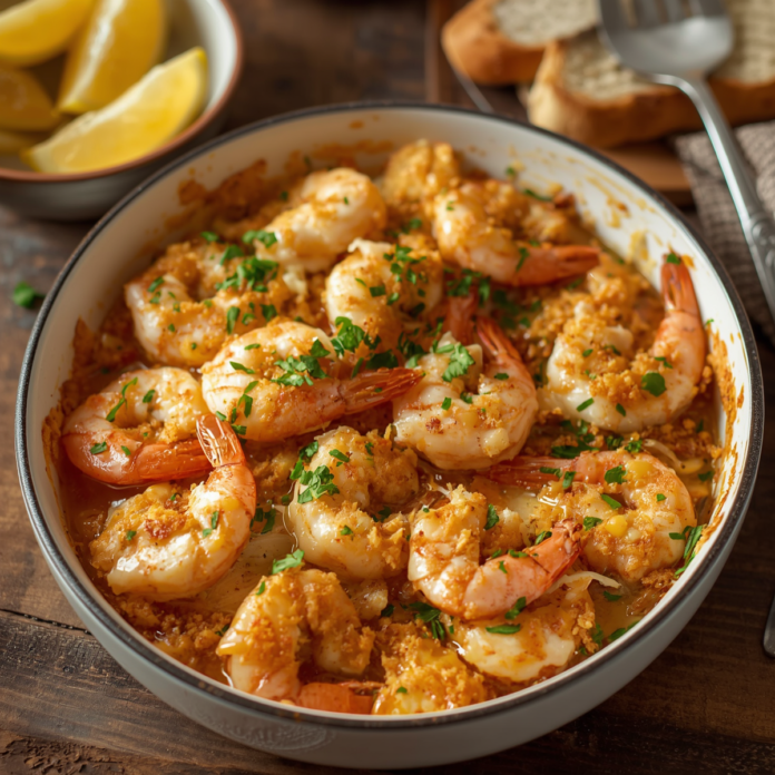 15-Minute Garlic Parmesan Baked Shrimp Recipe