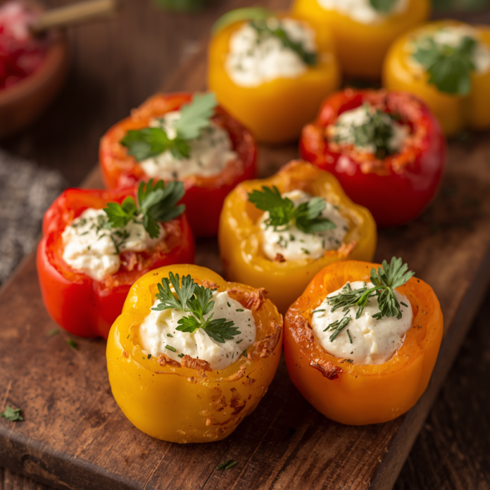 Air Fryer Cream Cheese Stuffed Mini Peppers Recipe