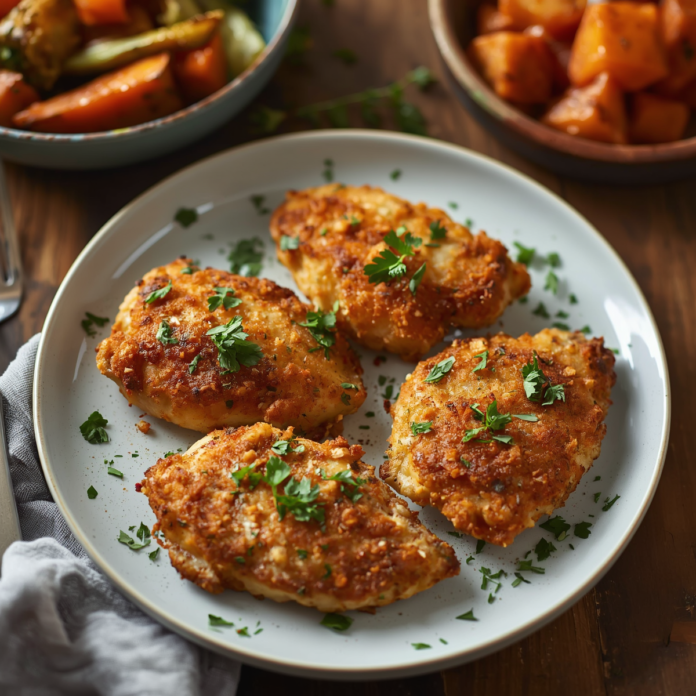 Air Fryer Parmesan Crusted Chicken Recipe