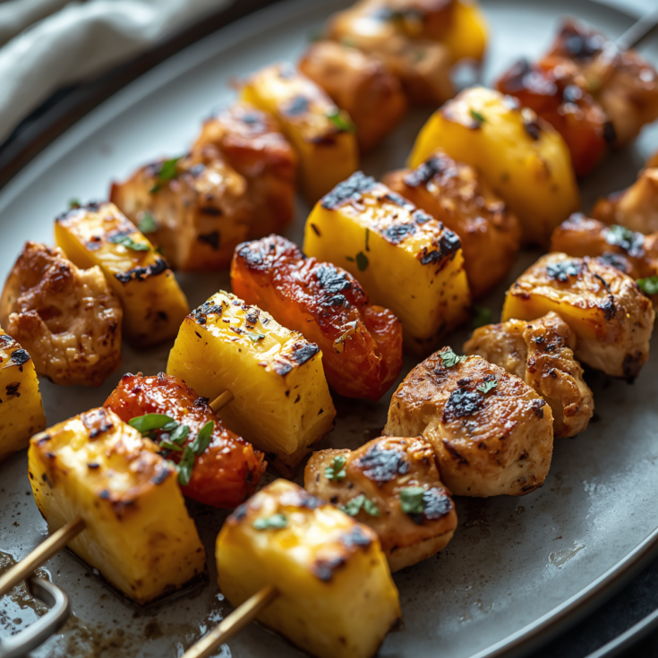 Baked Pineapple Chicken Kabobs Sweet Heat Perfection