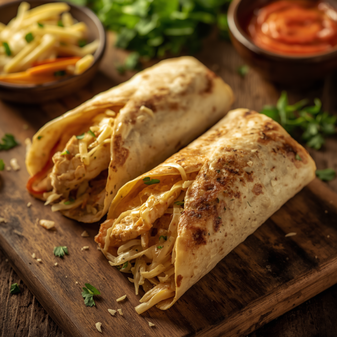 Cheesy Garlic Chicken Wraps Recipe Low Carb Dinner