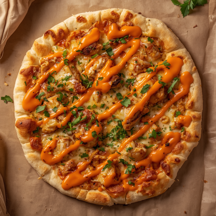 Crazy Good Buffalo Chicken Flatbread