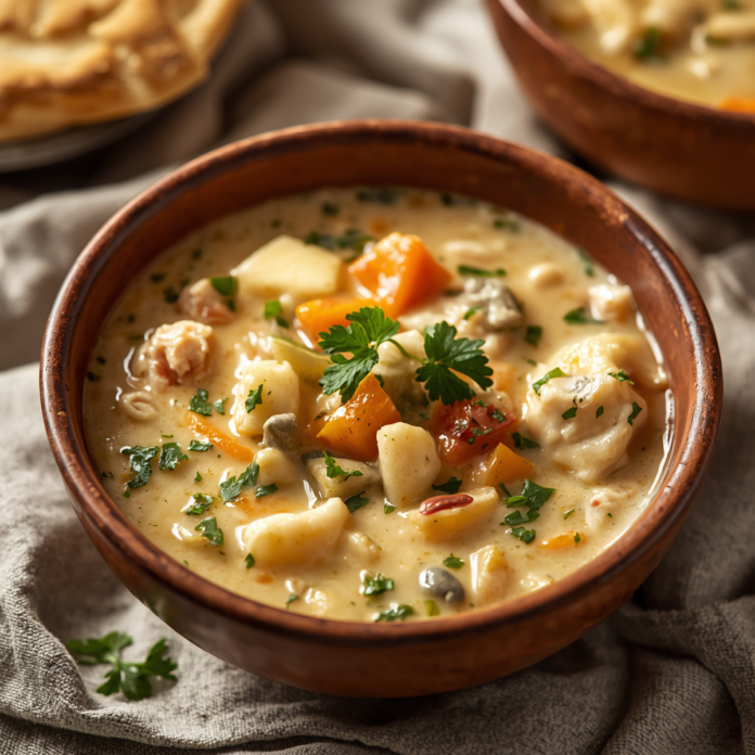 Creamy Chicken Pot Pie Soup Recipe