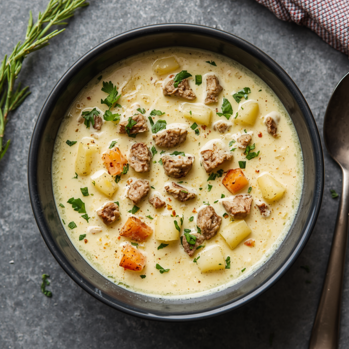 Creamy Potato Hamburger Soup Recipe