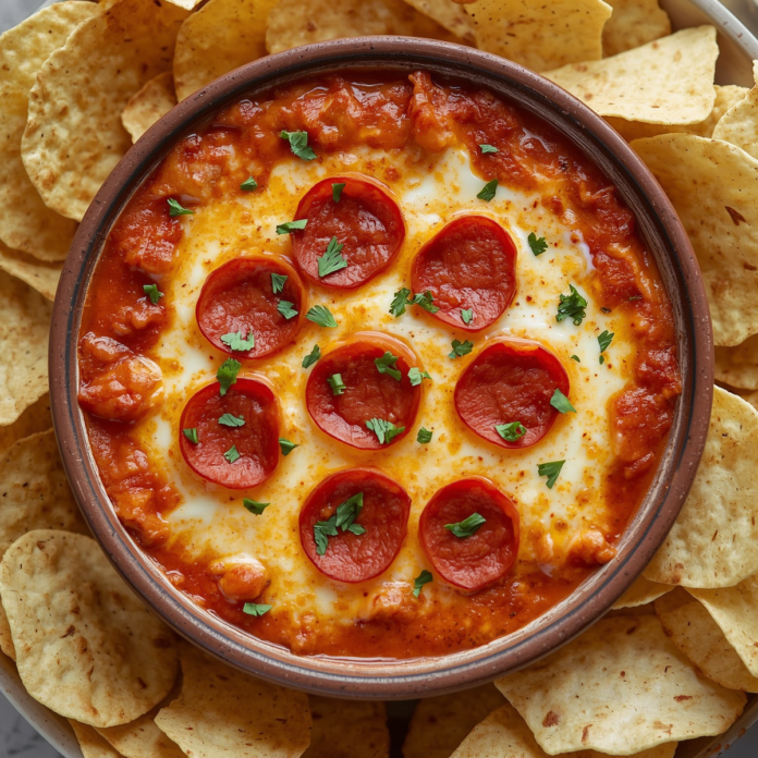 Delicious Pepperoni and Cream Cheese Pizza Dip Recipe