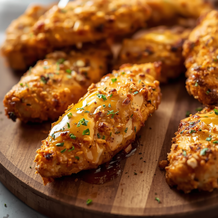 Easy Air Fryer Honey Butter Garlic Chicken Tenders Recipe
