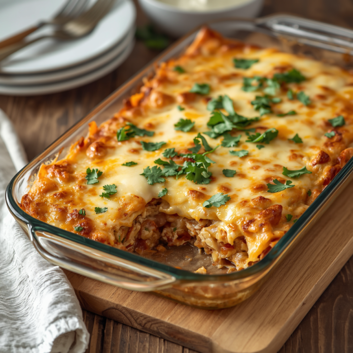 Loaded Chicken Burrito Casserole Recipe