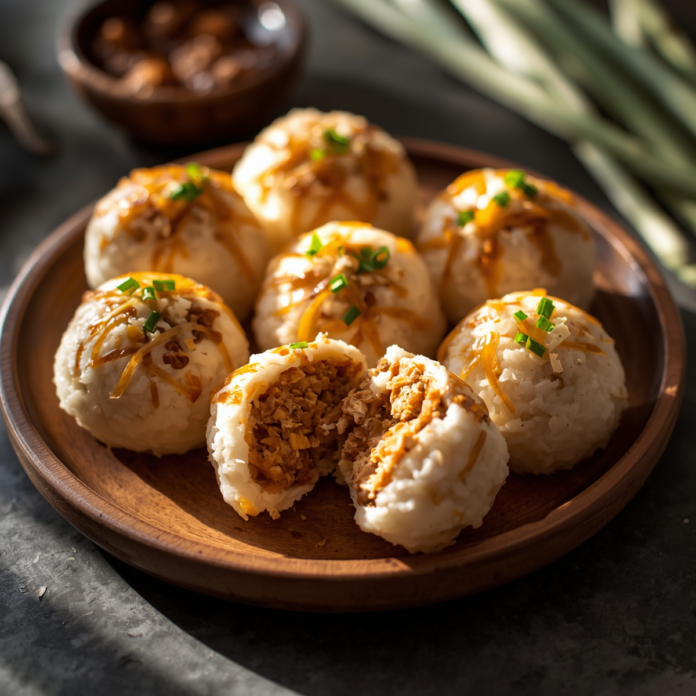 Easy Savory Teriyaki Chicken Onigiri Rice Balls
