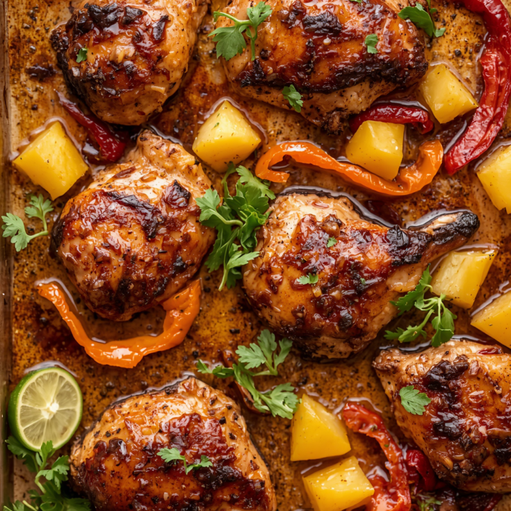 Hawaiian Chicken Sheet Pan Sweet Savory Done Fast