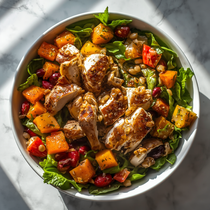 High Protein Salad With Chicken and Pinto Beans