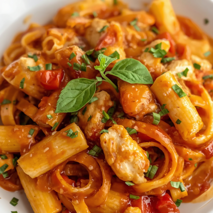 Honey Pepper Chicken Pasta (Sweet & Spicy)