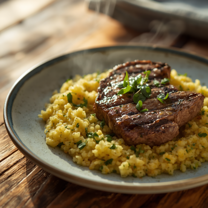Lemon Herb Couscous Skirt Steak Recipe