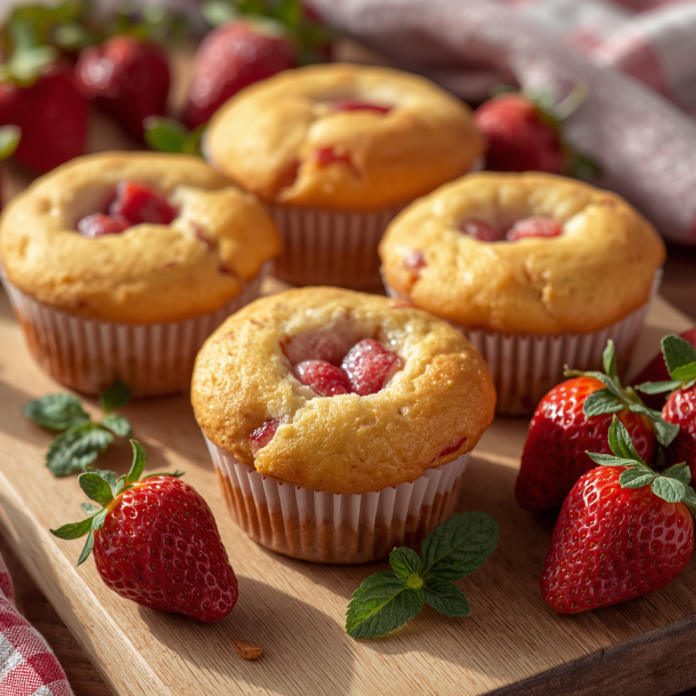 Sweet Strawberry Cheesecake Muffins Recipe