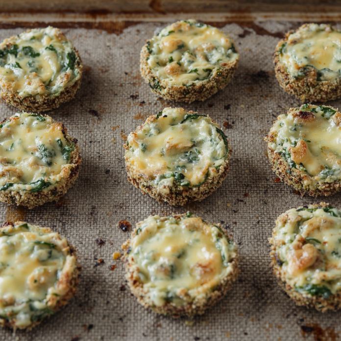 Crispy Cheesy Spinach Dip Bites Recipe