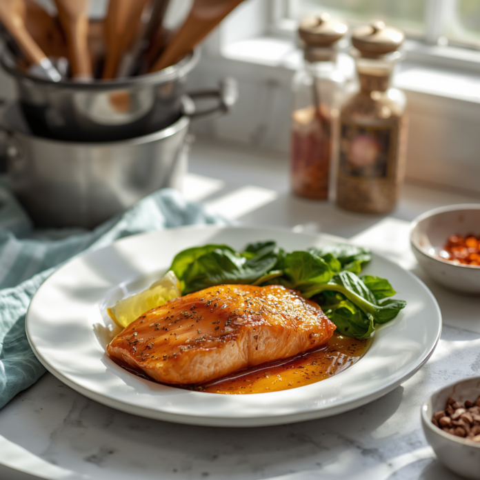 Sticky Apricot Glazed Salmon Recipe