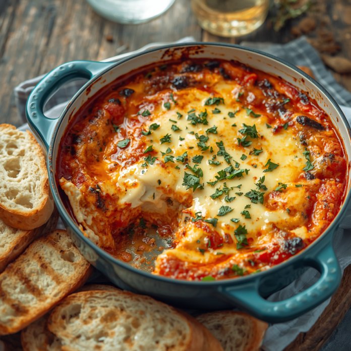 Baked Goat Cheese Bruschetta Dip Recipe Crowd Favorite Party Appetizer