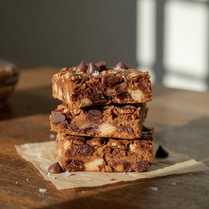 Fudgy Peanut Butter Chocolate Chip Bars Recipe