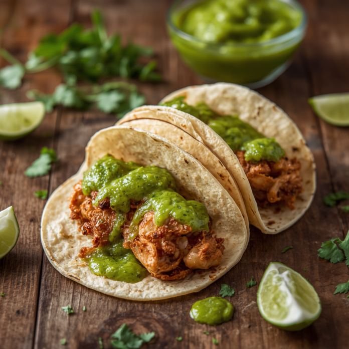 Slow Cooker Salsa Verde Chicken Tacos Recipe