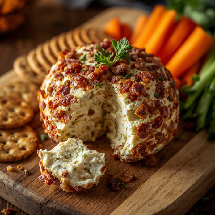 Savory Cheese Ball with Bacon and Ranch Recipe