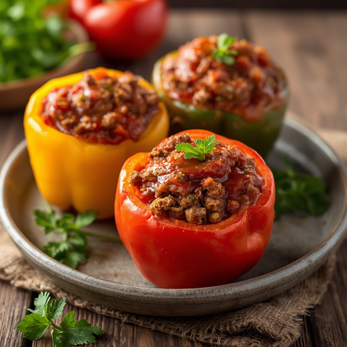 Sloppy Joe Stuffed Bell Peppers Recipe Family Favorite