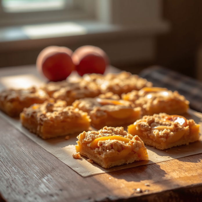 Peach Pie Crumble Bars Recipe